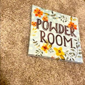 Powder room art work